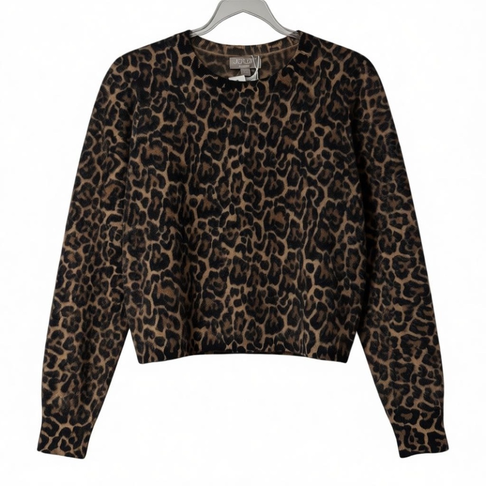 J. Crew Cashmere Animal Print Sweater